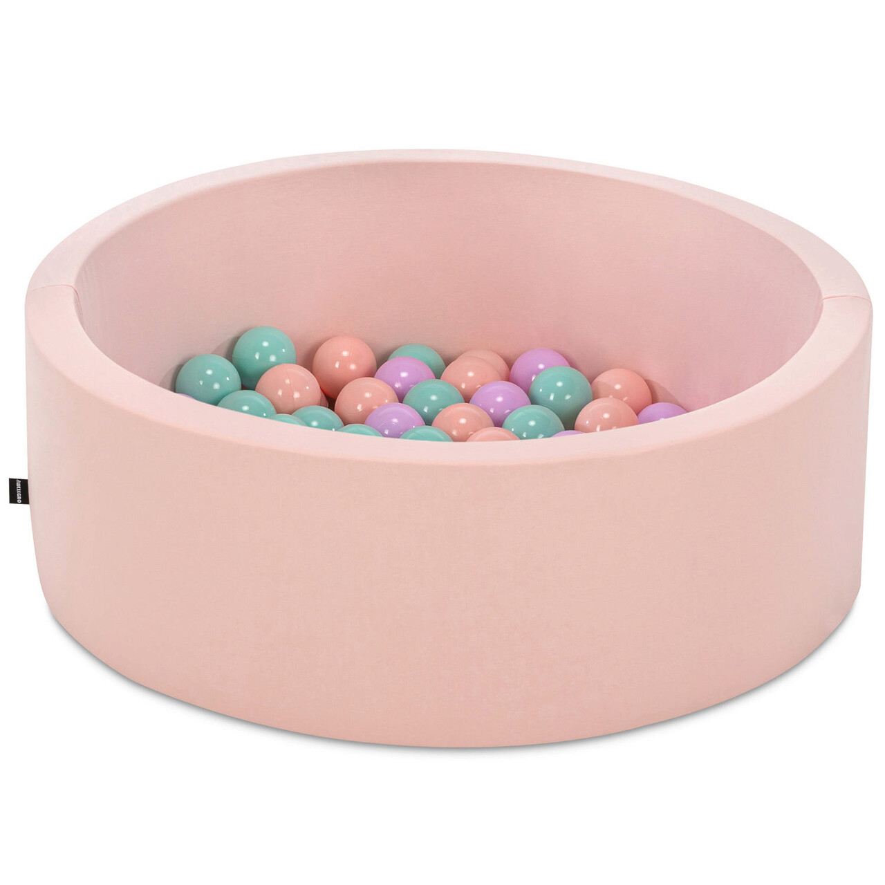 Piscina cu bile, Bubble Pops v1, 150 bile, Ø85 x 30 cm, bumbac/plastic, roz - imagine 3